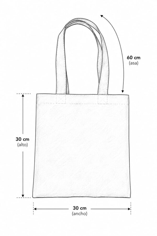 esquema bolsa de loneta negra 30 x 30 cm esquema bolsa de loneta negra plana