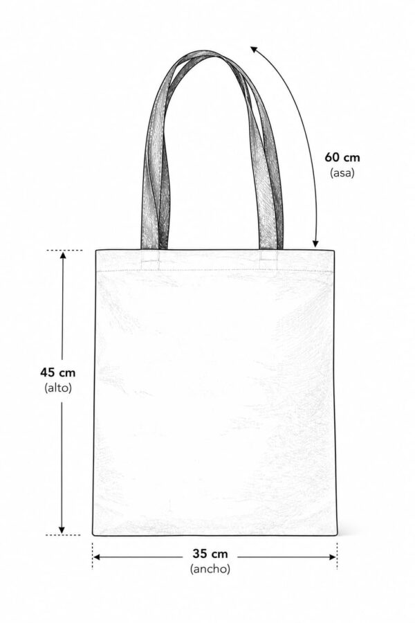 esquema bolsa de loneta negra plana