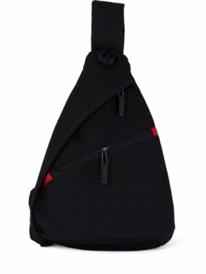 mochila de pera negra Mochila pera de loneta negra