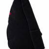 anverso mochila de pera de loneta negra