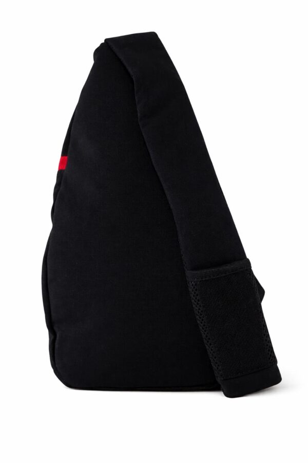 anverso mochila de pera de loneta negra