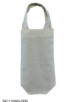 Bolsa de botella de manta cruda