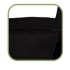 Bolsa de loneta negra, corte holandés