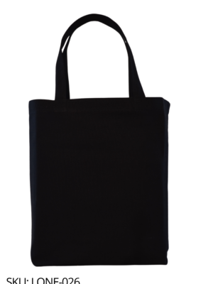 Bolsa de loneta negra, corte holandés