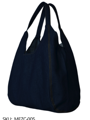 Bolsa de mezclilla tipo camiseta.