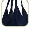 Bolsa de mezclilla tipo camiseta.