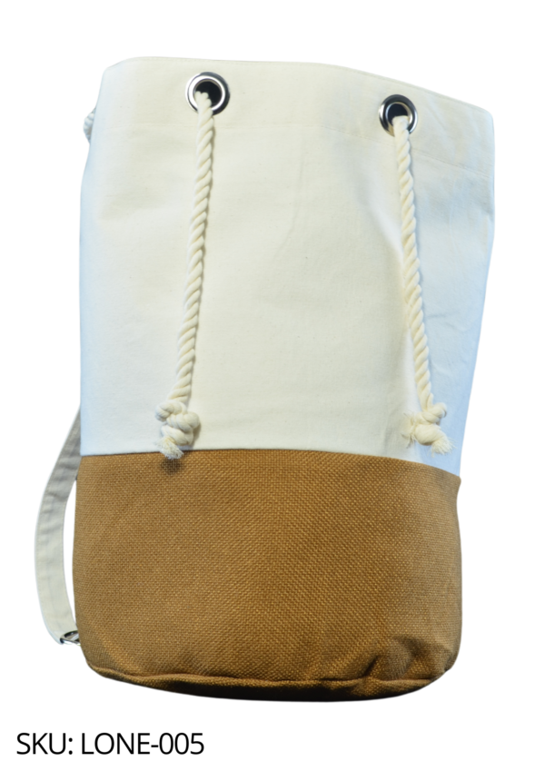 Mochila de loneta con yute