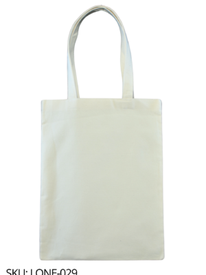Bolsa de loneta cruda plana
