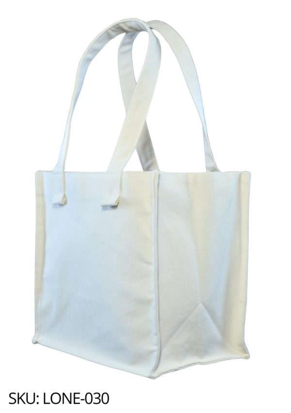Bolsa de loneta cruda con fuelle