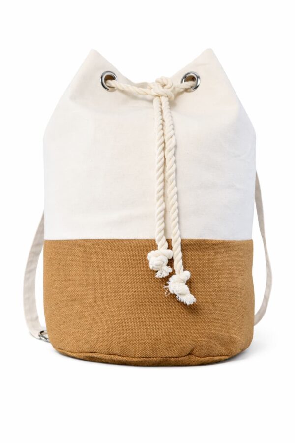 Mochila de loneta con yute