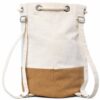 Mochila de loneta cruda con yute