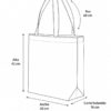 esquema bolsa de loneta corte holandés crudo 50 x 50 cm