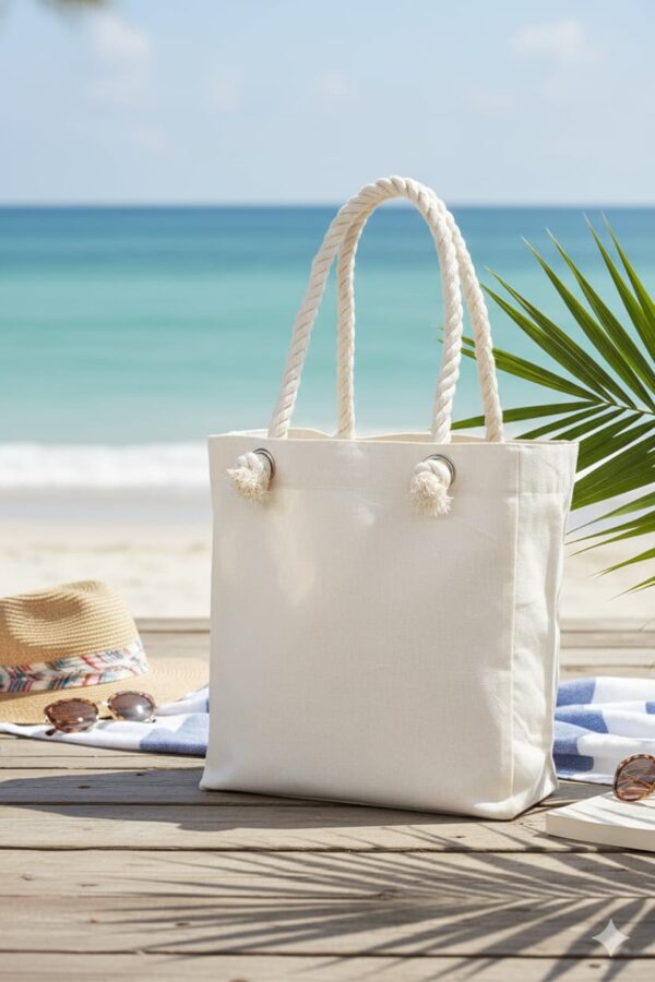 bolsa manta con cordón, broche y forro Bolsa de manta cruda con broche, forro y cordón