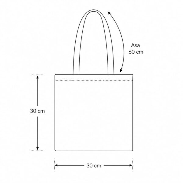 esquema bolsa de mezclilla cruda 30 x 30 cm